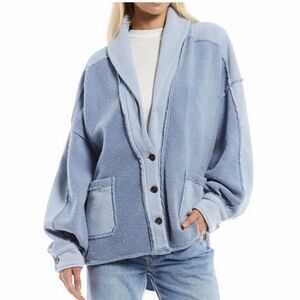Free People Jordan Slouchy Reversed Fleece Jacket